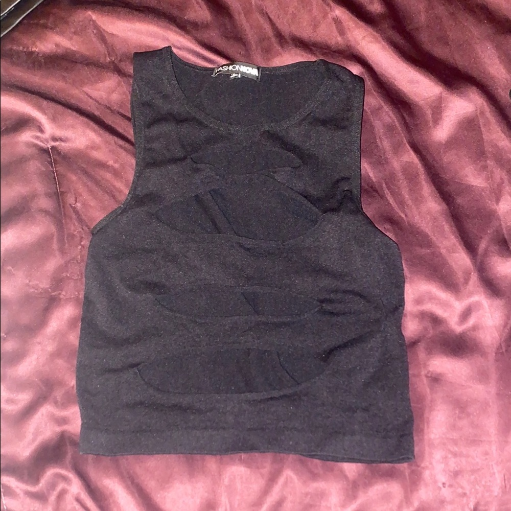 Black cutout Top